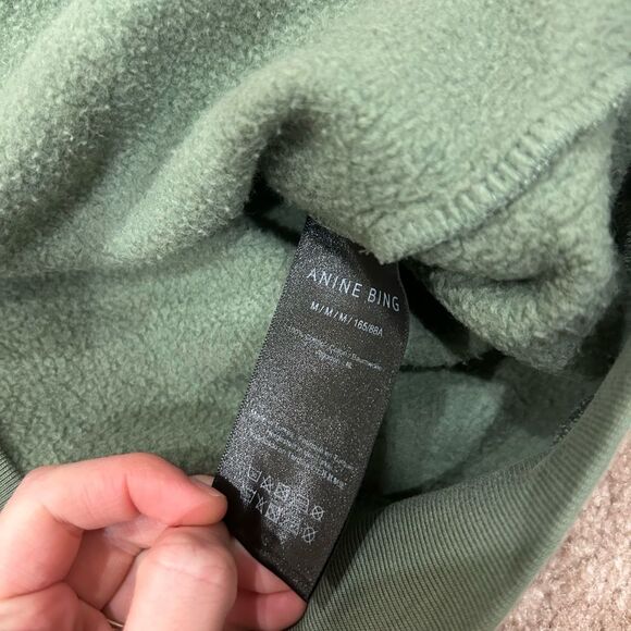 Anine Bing Sport Green Tyler Oversized Sweatshirt in Artichoke - Picture 5 of 7